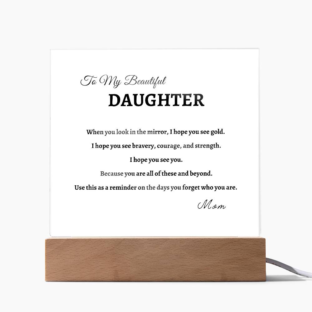 Letter to Daughter Acrylic Plaque