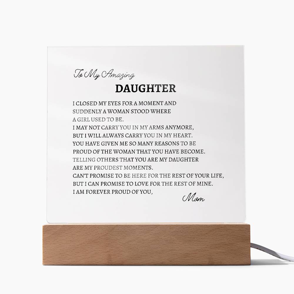 In A Blink of An Eye Acrylic Plaque
