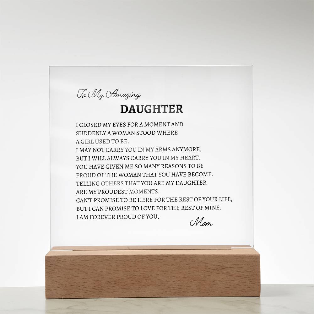 In A Blink of An Eye Acrylic Plaque