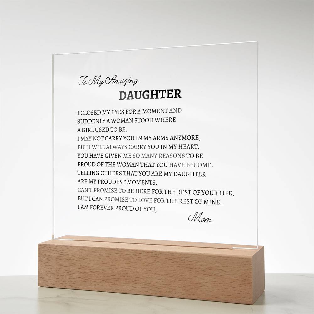 In A Blink of An Eye Acrylic Plaque
