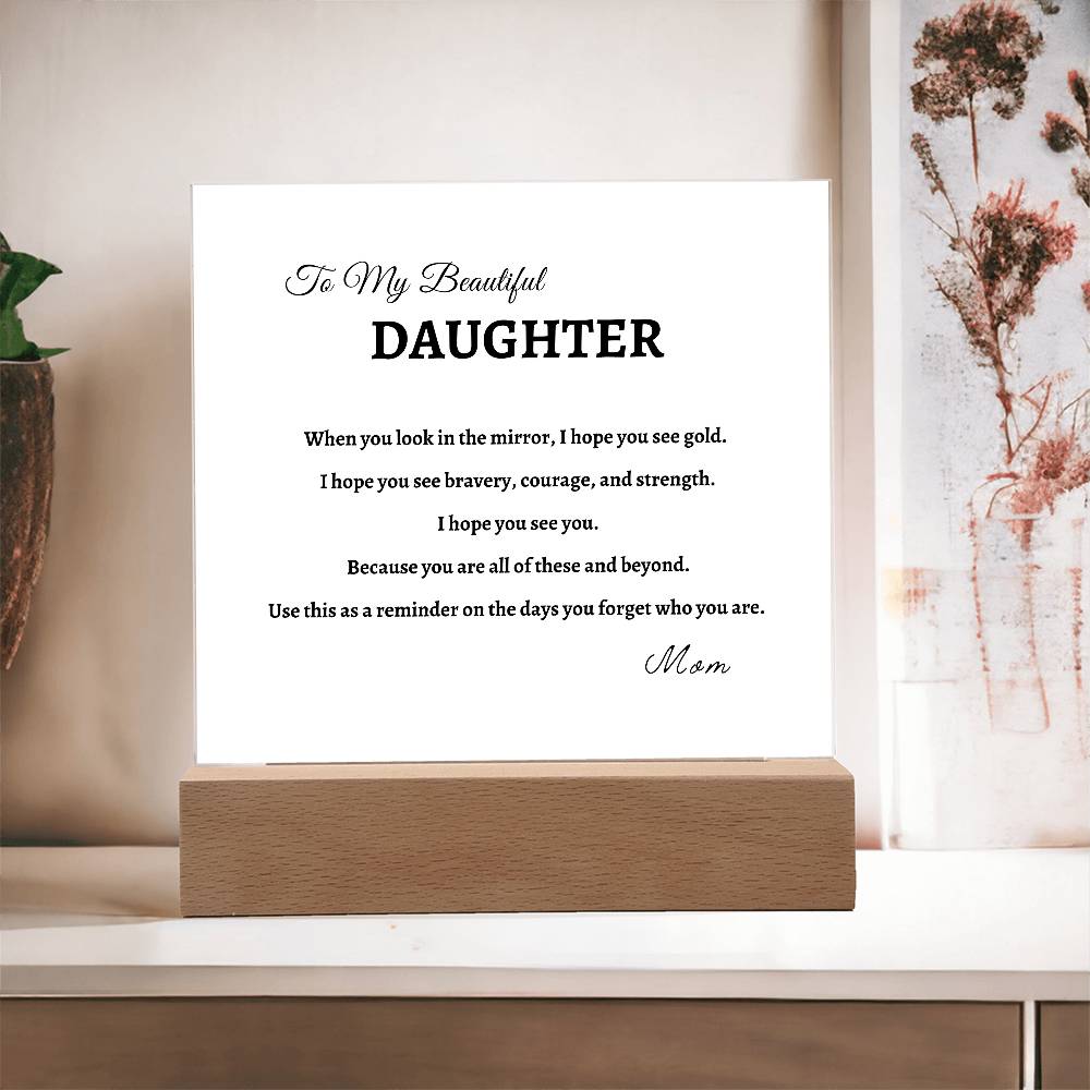 Letter to Daughter Acrylic Plaque
