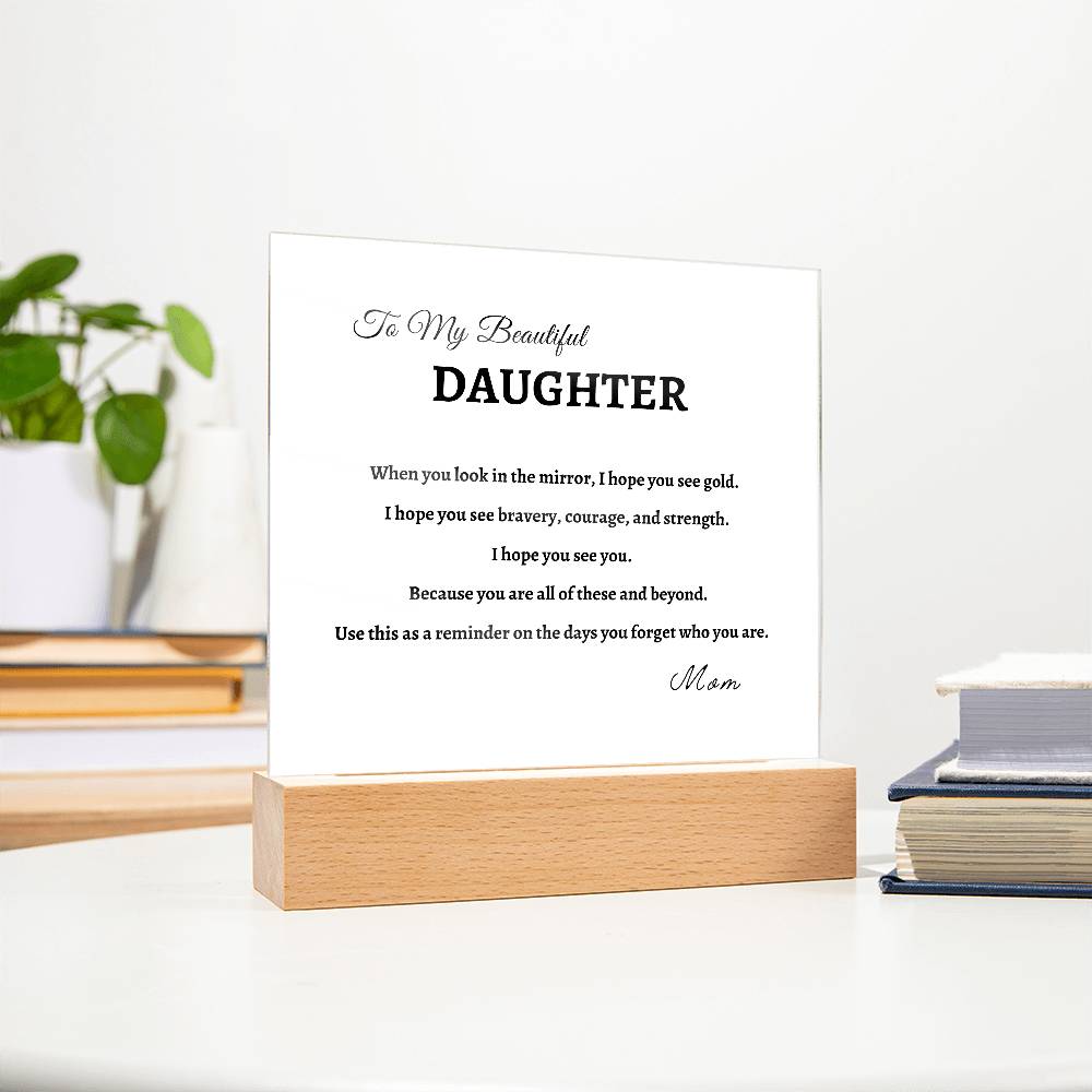 Letter to Daughter Acrylic Plaque