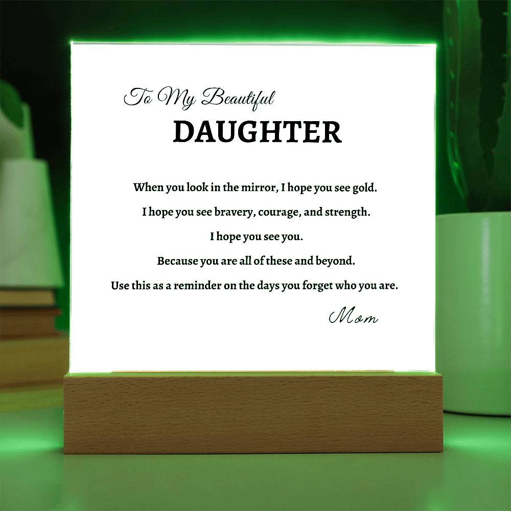 Letter to Daughter Acrylic Plaque