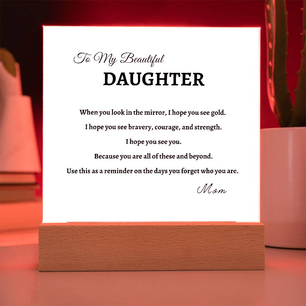 Letter to Daughter Acrylic Plaque