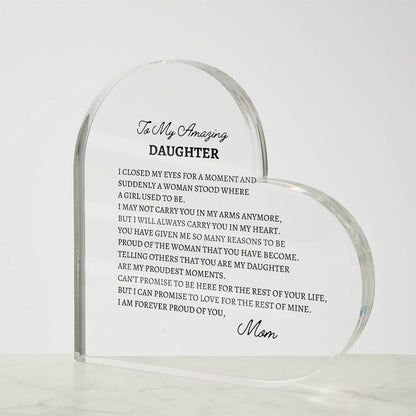 To My Amazing Daughter-Proud Plaque