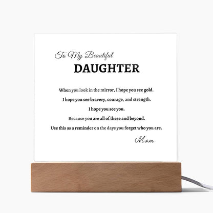 Letter to Daughter Acrylic Plaque
