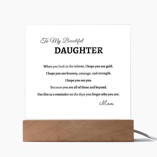 Letter to Daughter Acrylic Plaque