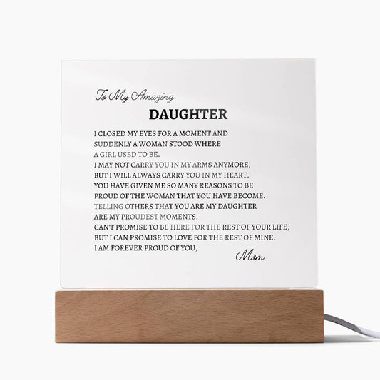 In A Blink of An Eye Acrylic Plaque