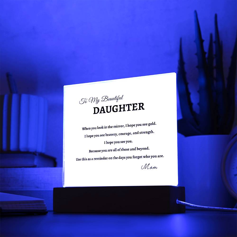 Letter to Daughter Acrylic Plaque