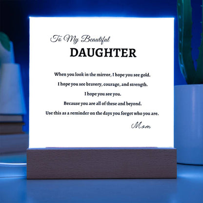 Letter to Daughter Acrylic Plaque