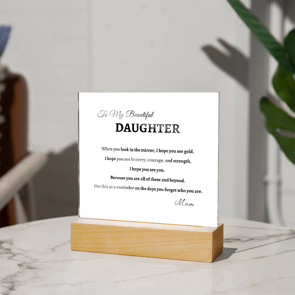 Letter to Daughter Acrylic Plaque