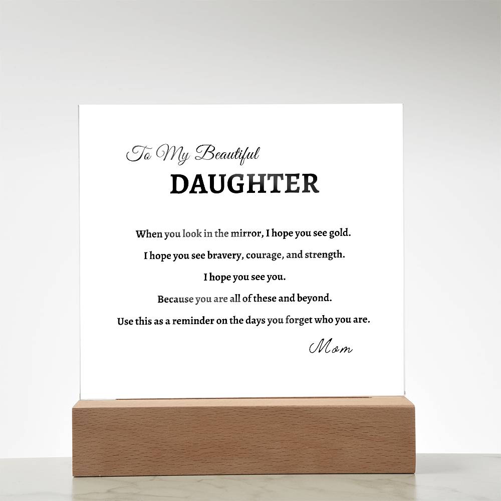 Letter to Daughter Acrylic Plaque