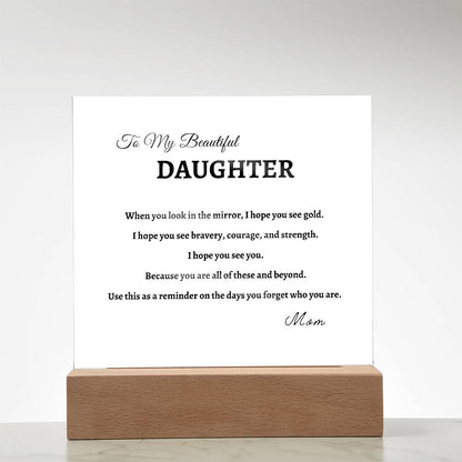 Letter to Daughter Acrylic Plaque
