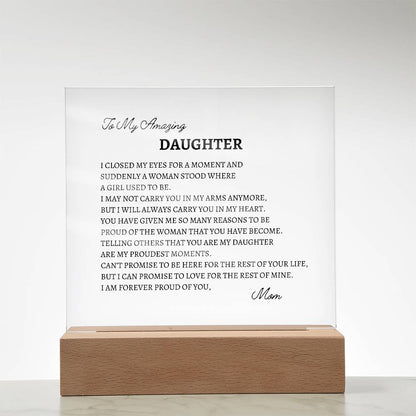 In A Blink of An Eye Acrylic Plaque