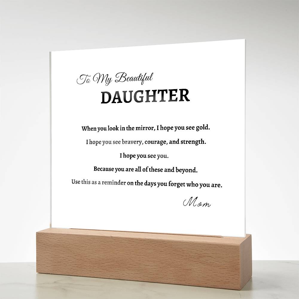 Letter to Daughter Acrylic Plaque