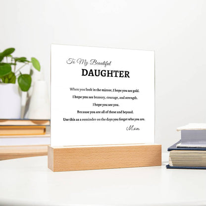 Letter to Daughter Acrylic Plaque