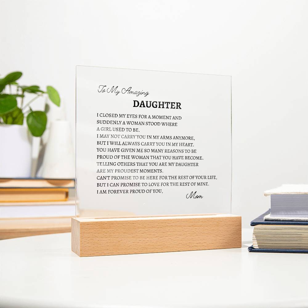 In A Blink of An Eye Acrylic Plaque