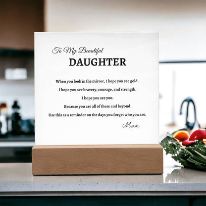 Letter to Daughter Acrylic Plaque