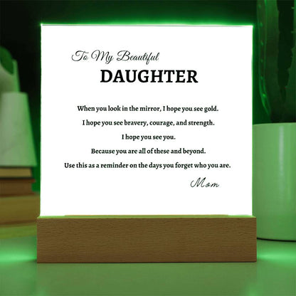 Letter to Daughter Acrylic Plaque