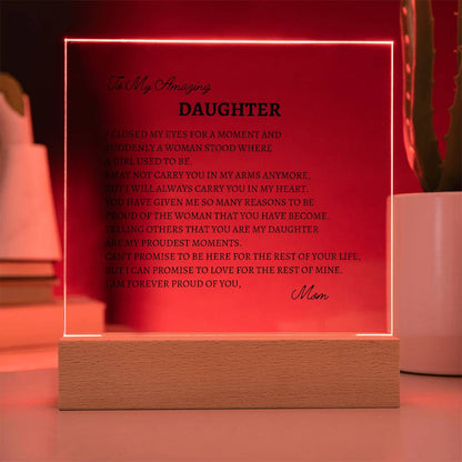 In A Blink of An Eye Acrylic Plaque